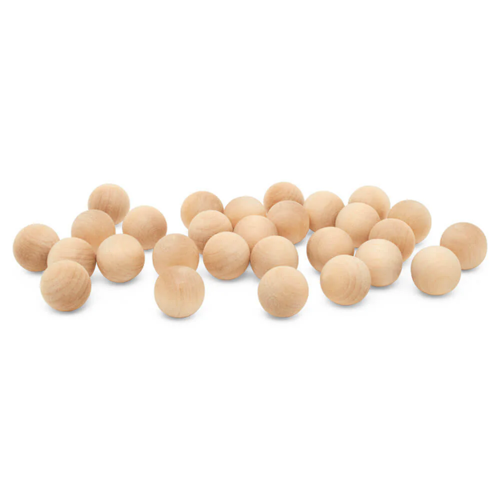 5/8" Round Wooden Ball - Image 2