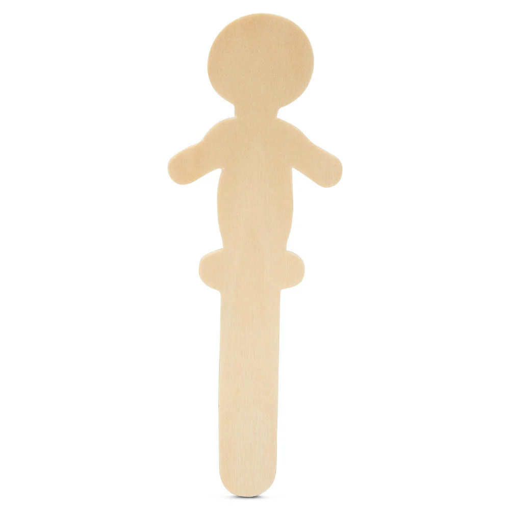 5” Boy-Shaped Popsicle Sticks, 2 ½” Base