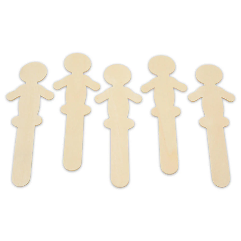 5” Boy-Shaped Popsicle Sticks, 2 ½” Base - Image 3