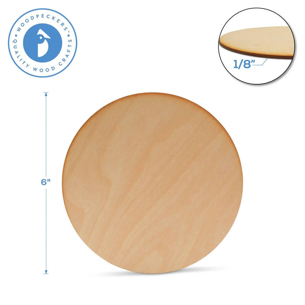 6" Wooden Circle Cutout - Image 4