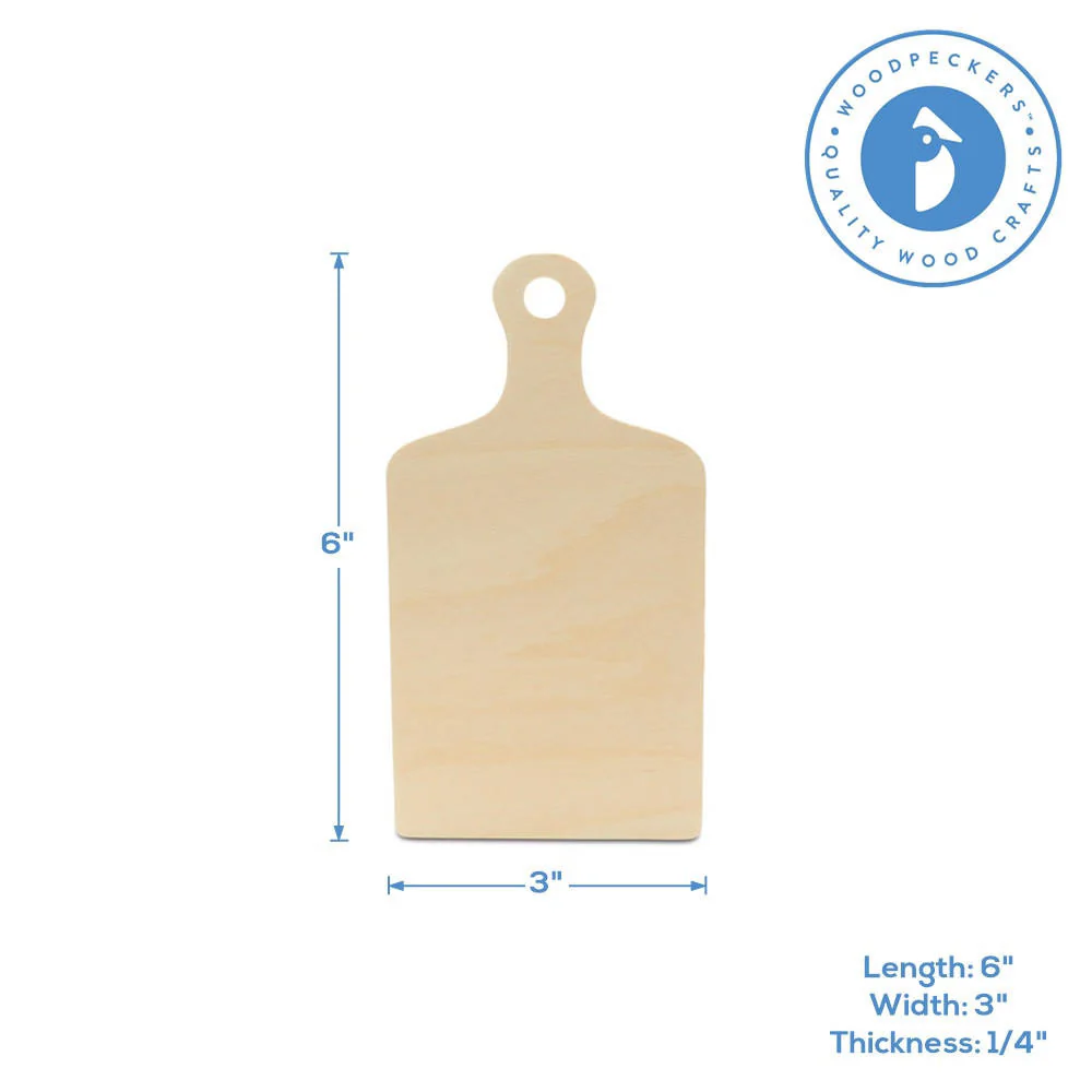 6" Cutting Board Shape With Handle - Image 3
