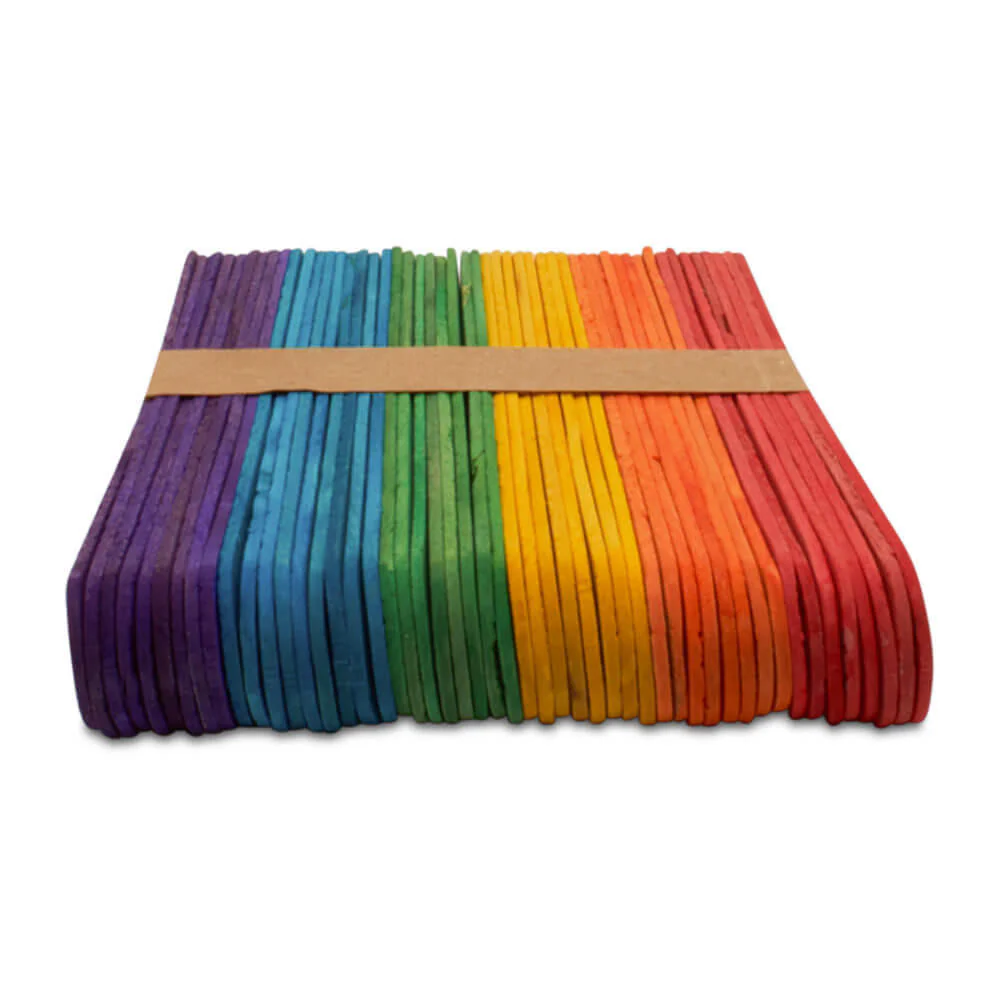 6" Jumbo Colored Popsicle Stick, Pack of 100 - Image 3