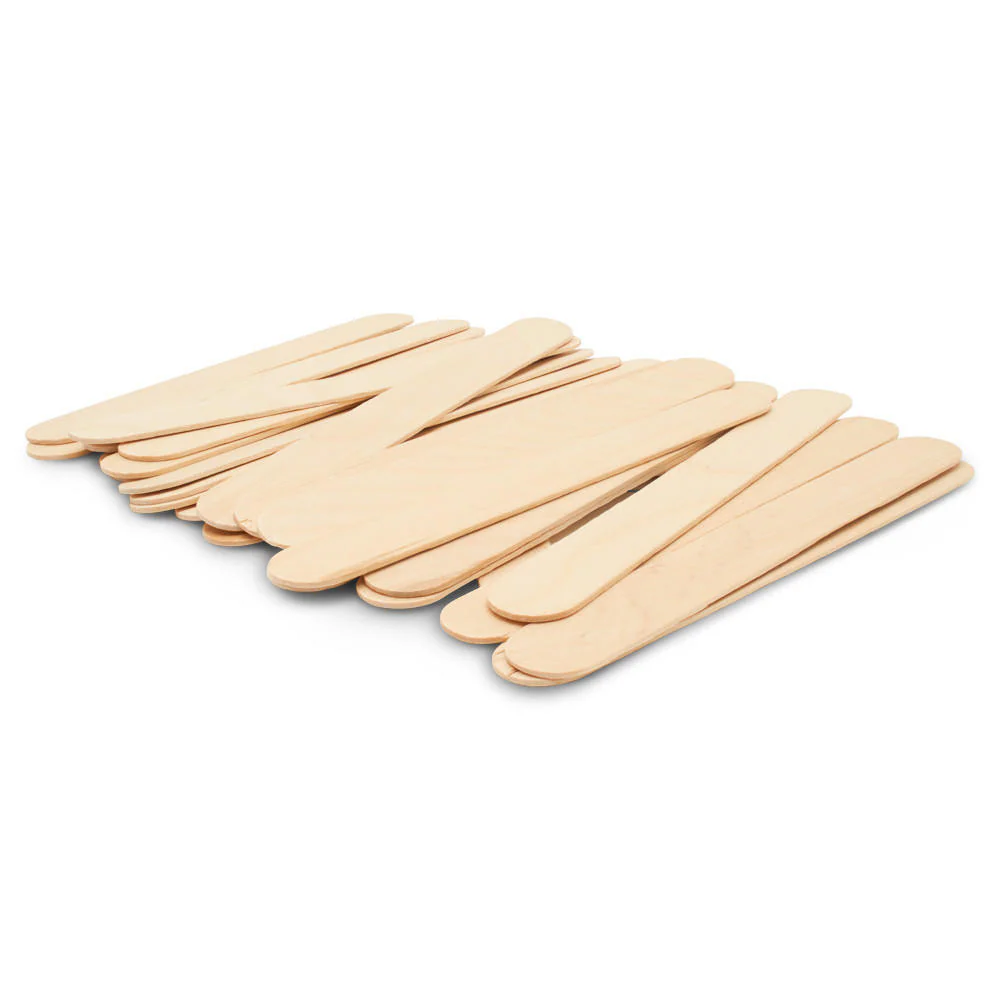 6" Natural Jumbo Popsicle Sticks, Pack of 100 - Image 3