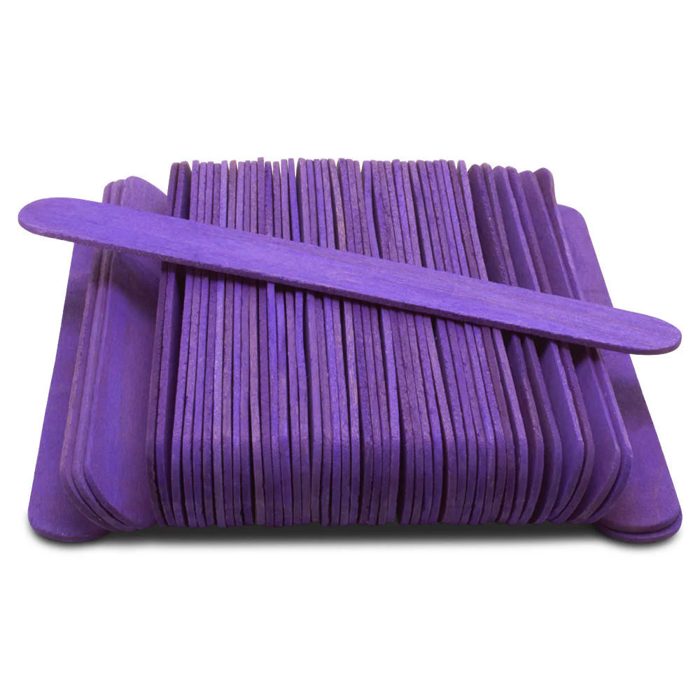 6” Jumbo Purple Popsicle Sticks, Pack of 100 - Image 2