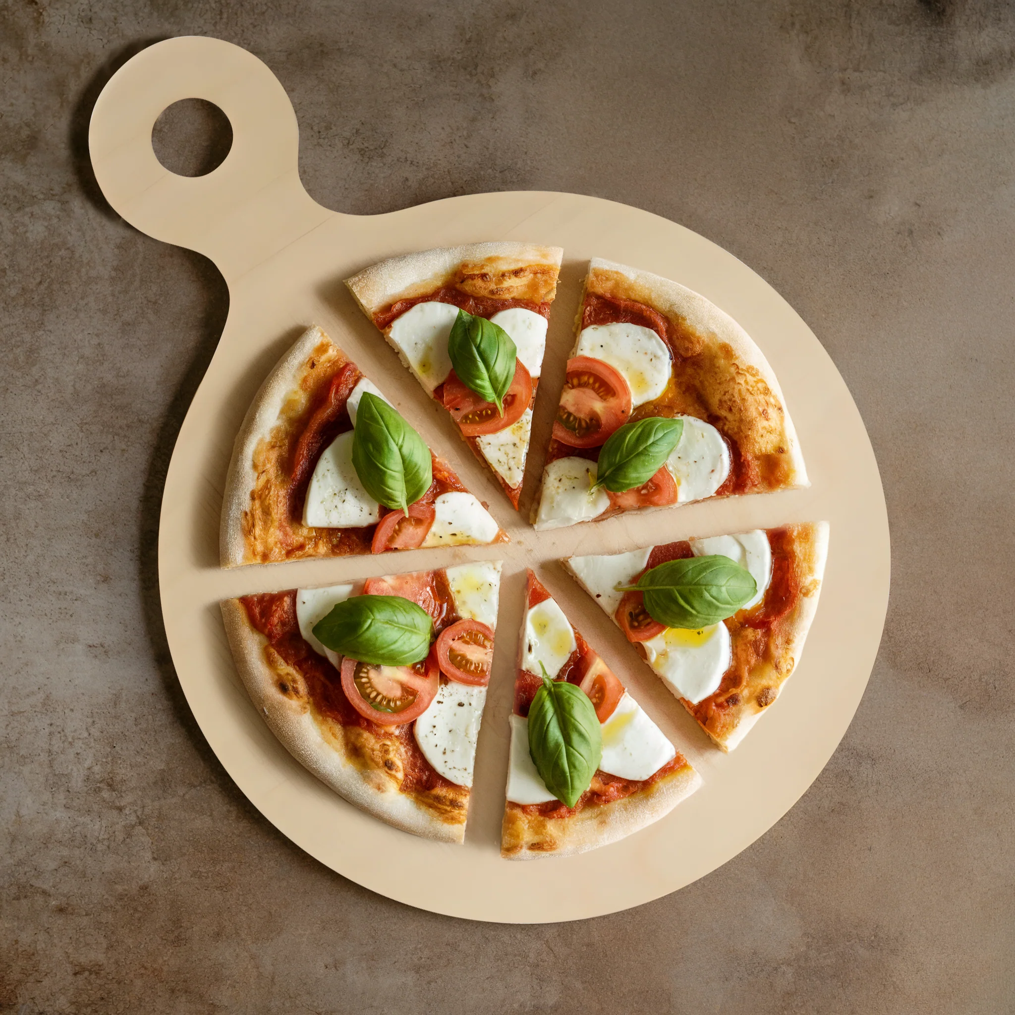 12" Round Pizza Board Shape With Handle - Image 3