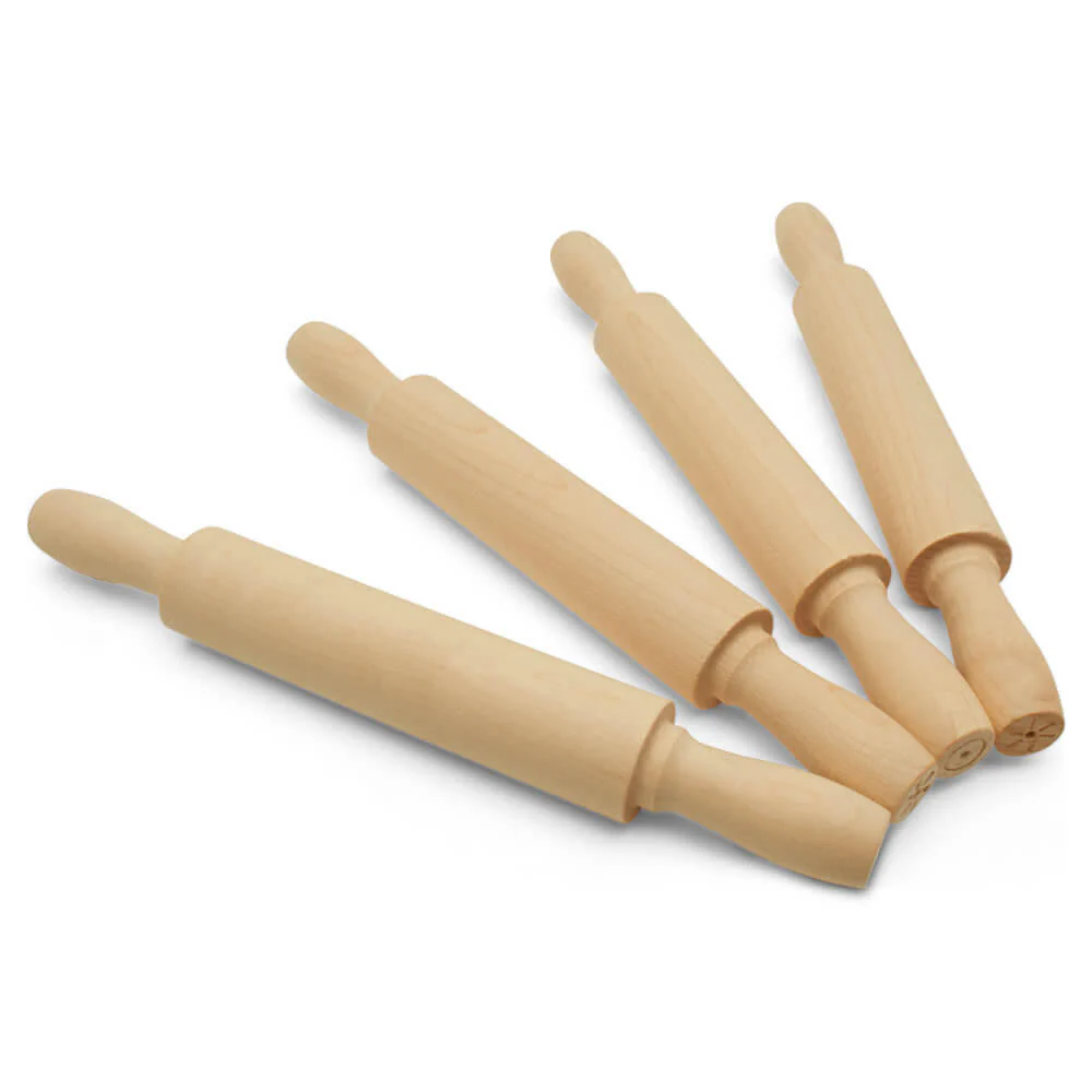 7" Unfinished Wooden Rolling Pin - Image 5