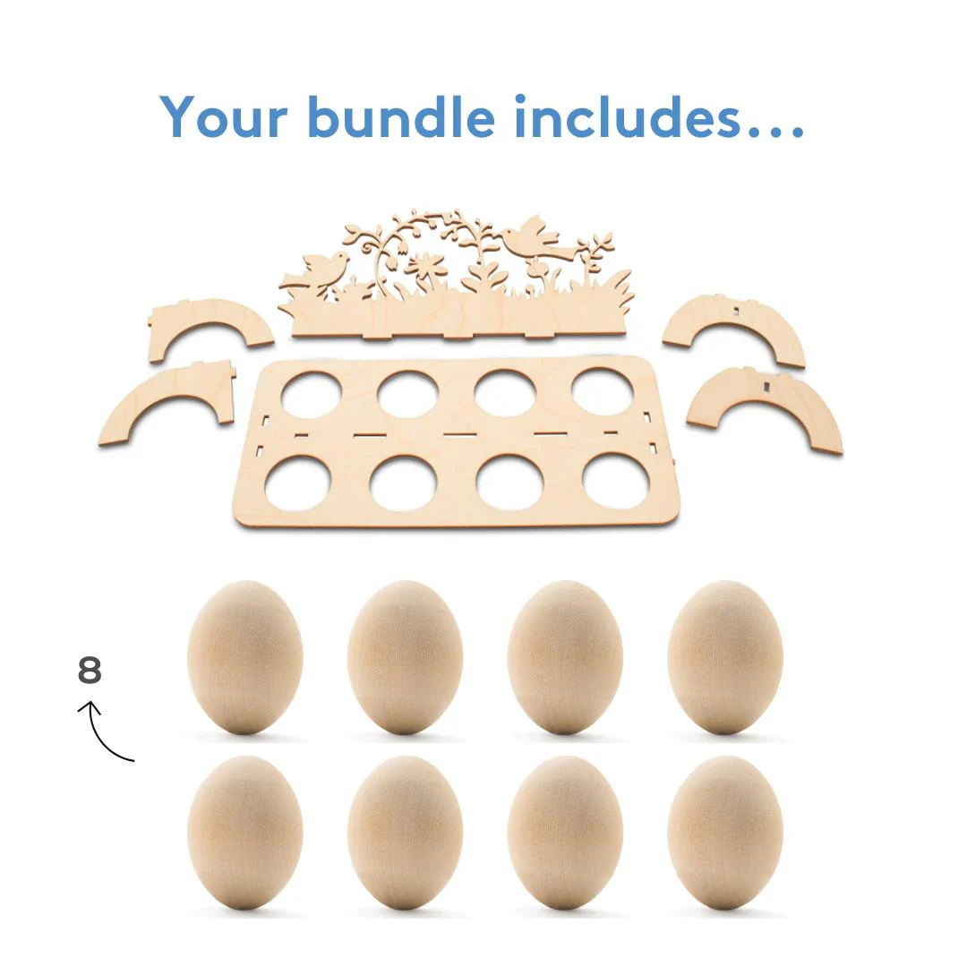 8-Egg Display Garden Scene Kit With Eggs - Image 4
