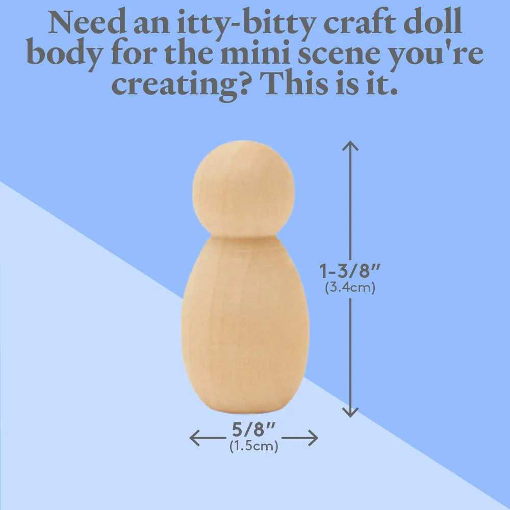 Baby Peg Doll, 1-3/8" - Image 6