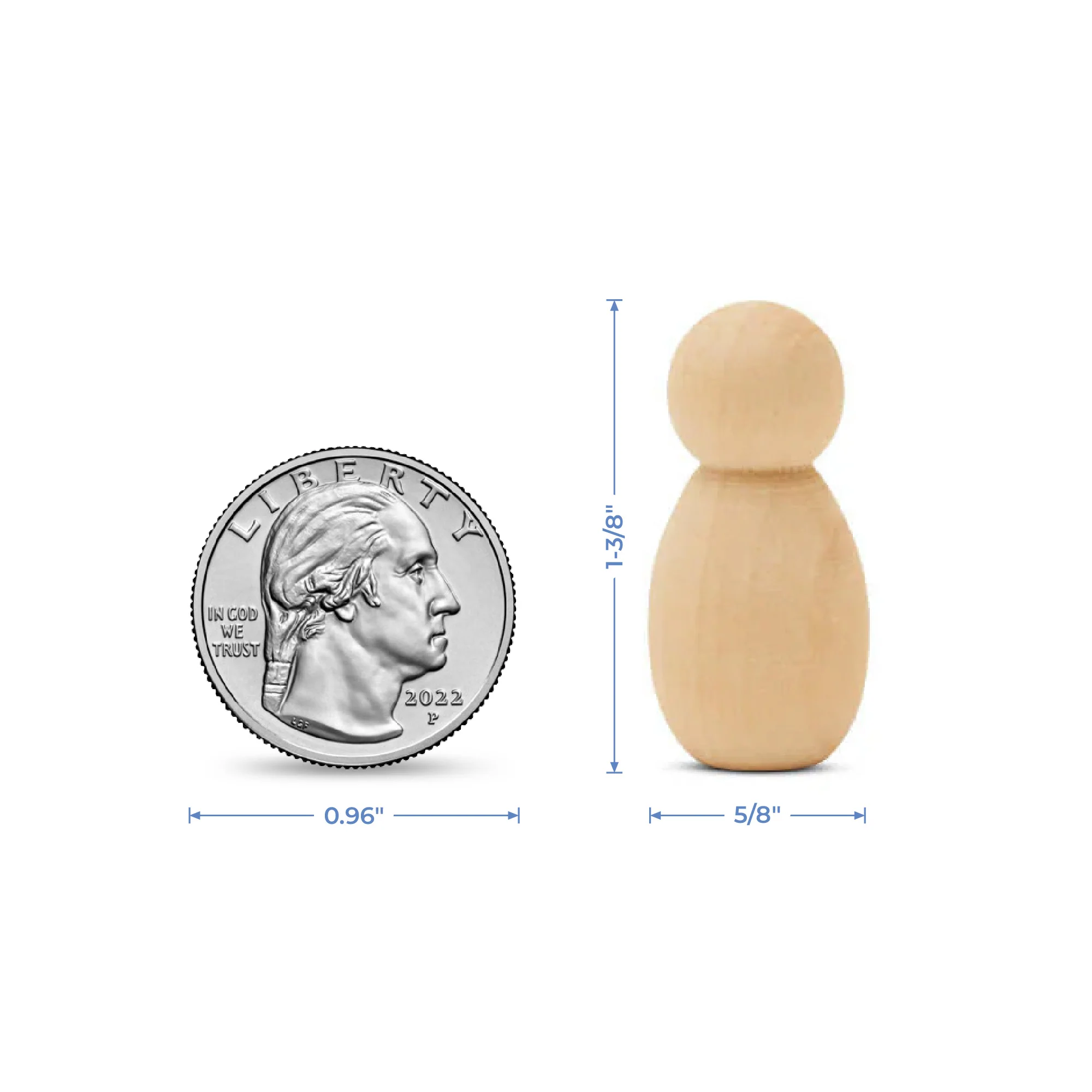Baby Peg Doll, 1-3/8" - Image 7