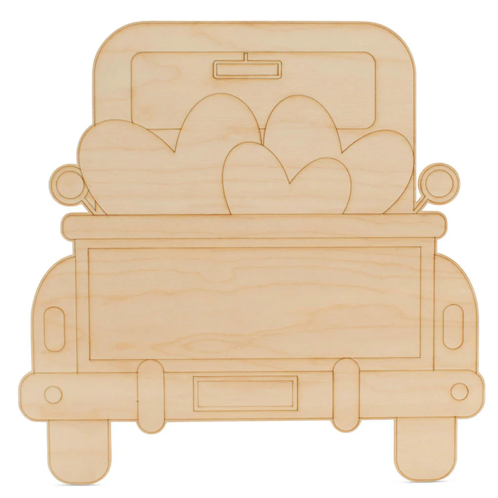 Beetle Car with Cargo of Hearts Cutout