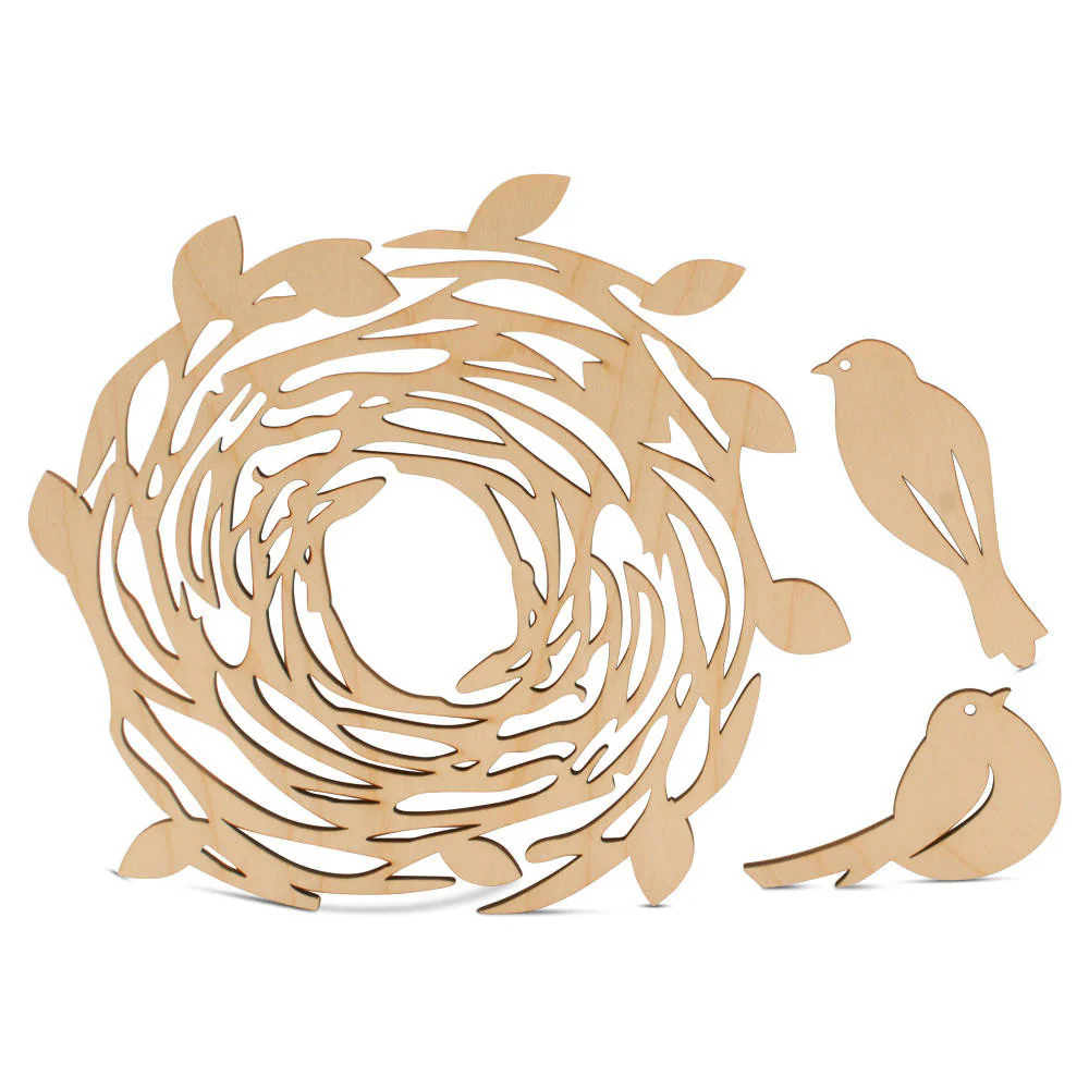 Bird Nest Cutout Kit with 2 Bird Cutouts - Image 2