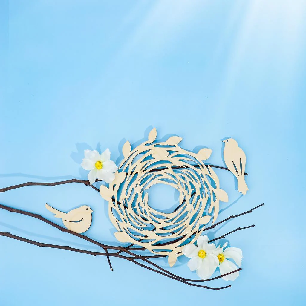 Bird Nest Cutout Kit with 2 Bird Cutouts - Image 3