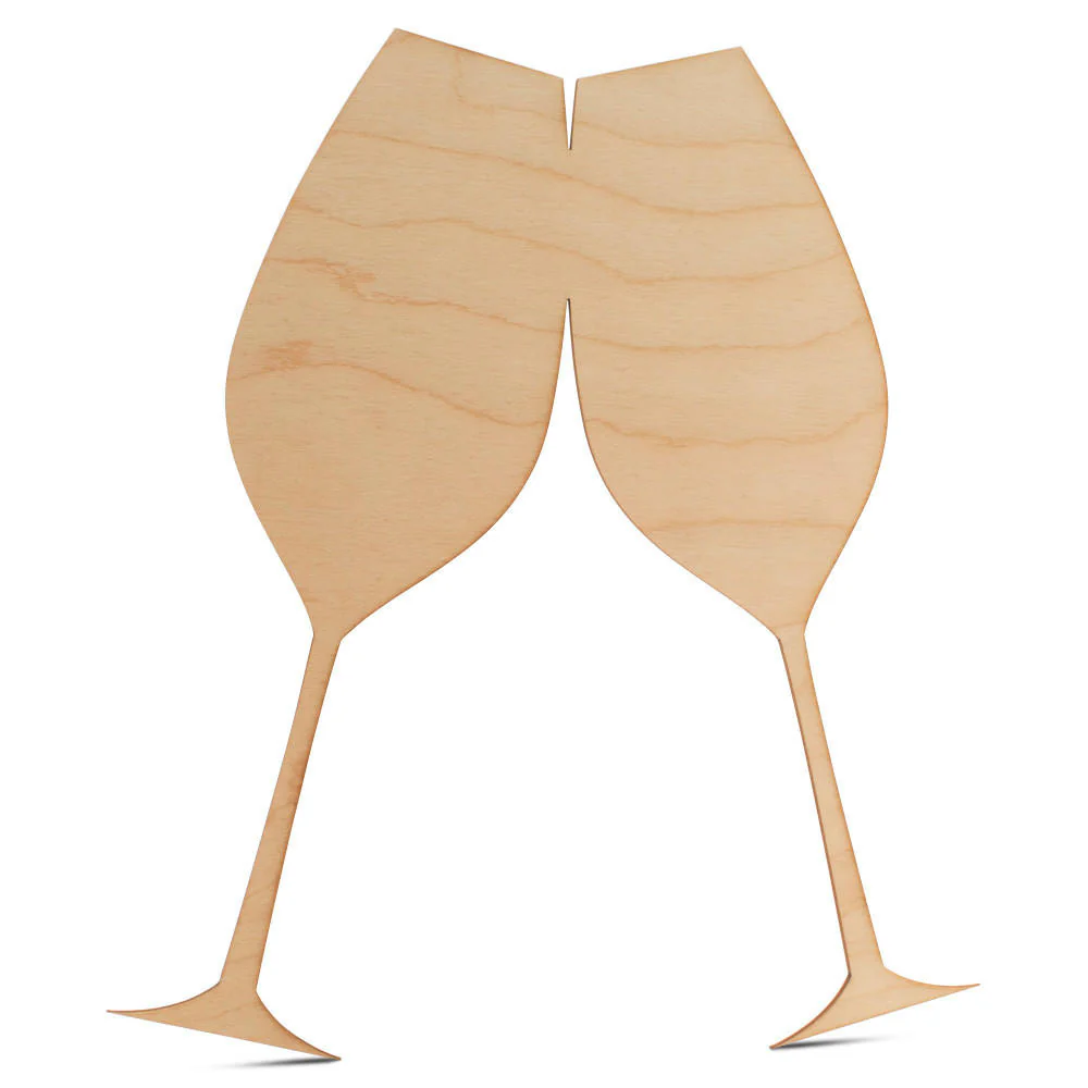 Clinking Champagne Glasses Cutout