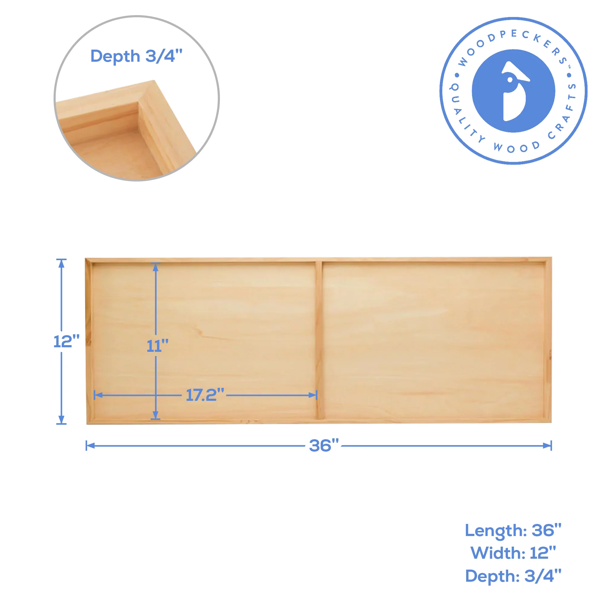 Cradled Wood Panels, 12" x 36" - Image 8