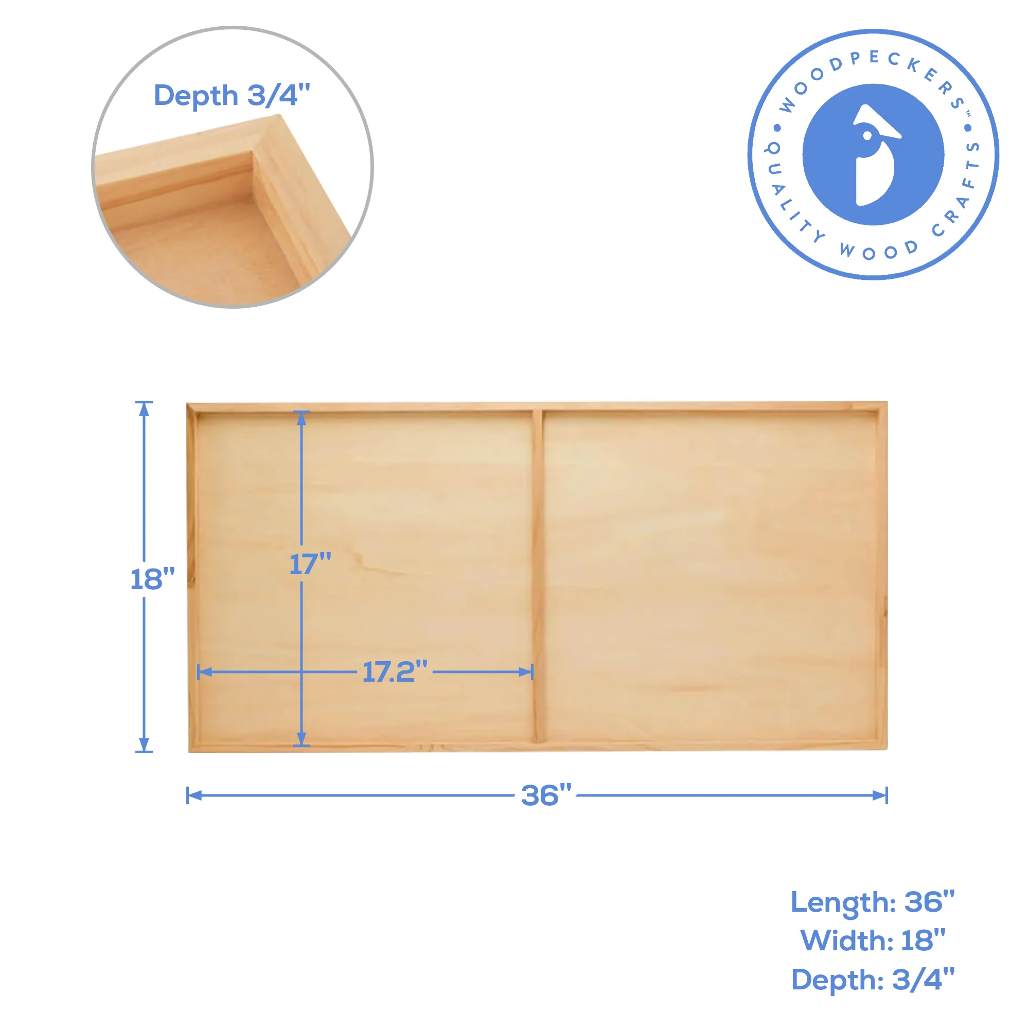 Cradled Wood Panels, 18" x 36" - Image 6