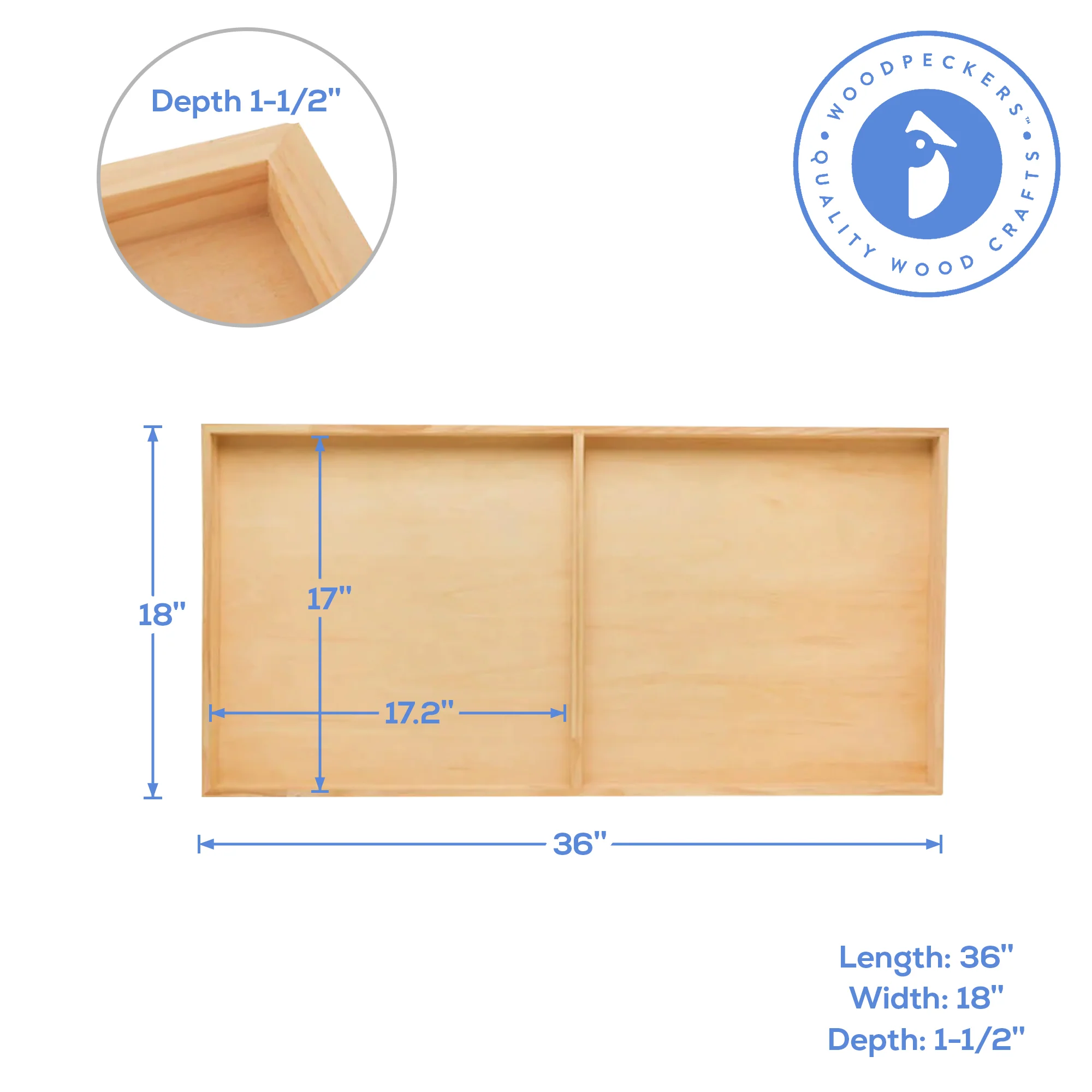 Cradled Wood Panels, 18" x 36" - Image 7