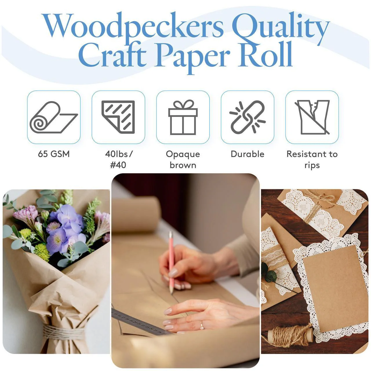 Craft Paper Roll, 1200" x 36” - Image 3