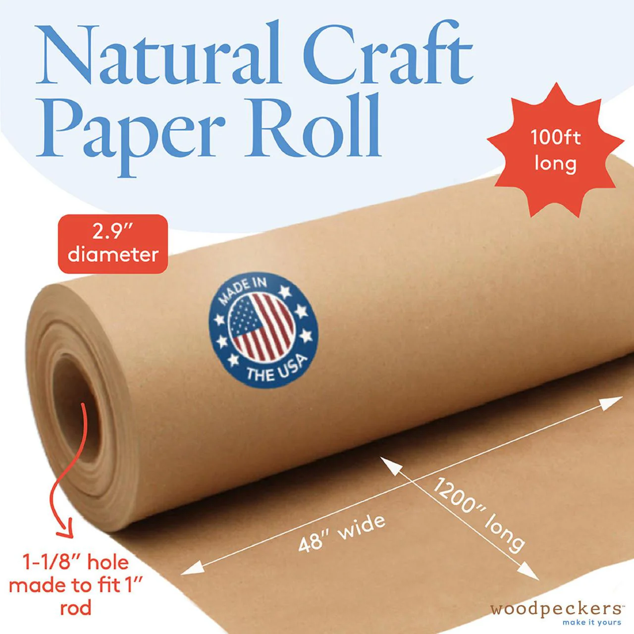 Craft Paper Roll, 1200" x 48” - Image 2