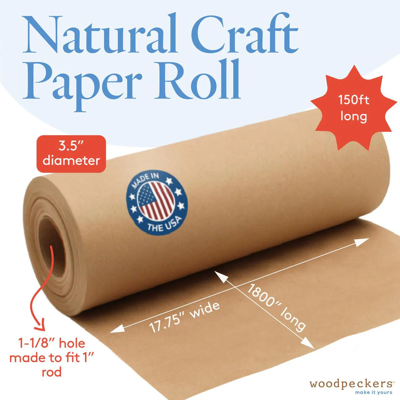Craft Paper Roll, 1800" x 17.75” - Image 2