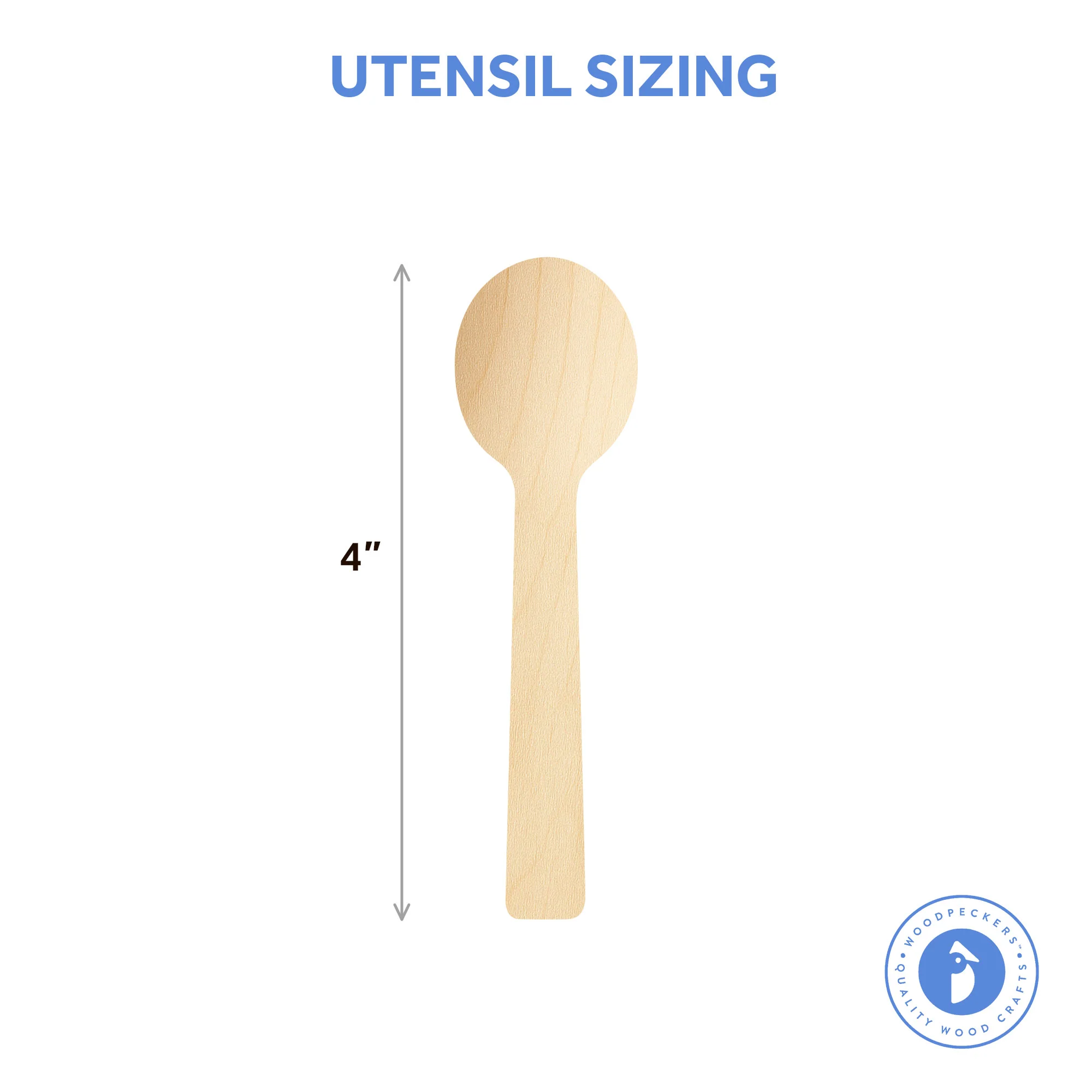 Disposable Dessert Spoons, 4", Pack of 100 - Image 3