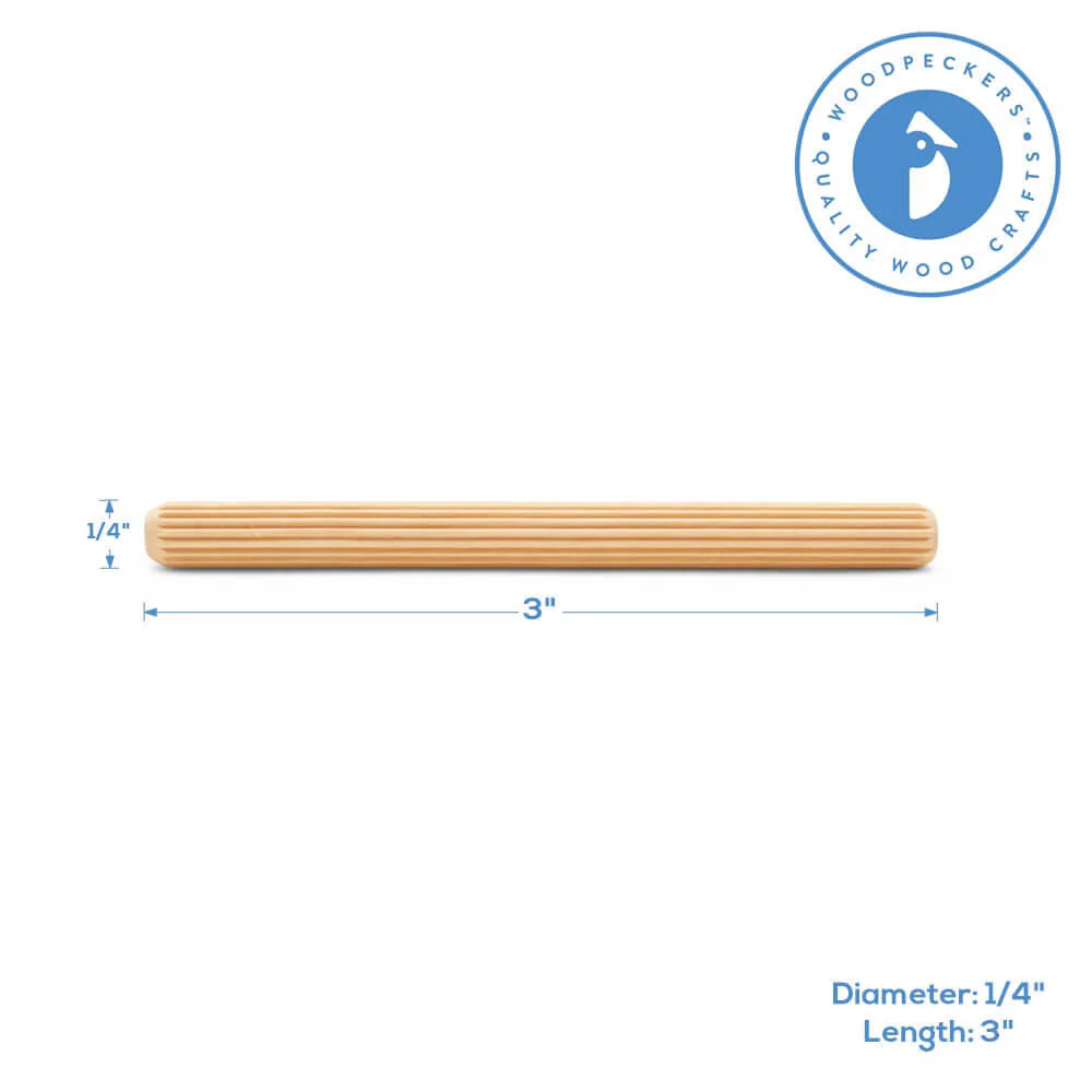 Fluted Dowel Pin, 3" x 1/4" - Image 3