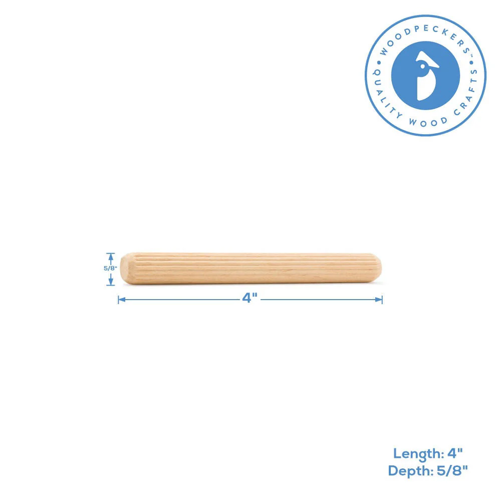Fluted Dowel Pin, 4" x 5/8" - Image 2