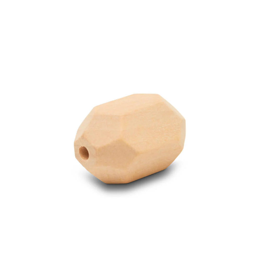 Gemstone Wood Bead, 1-1/4"