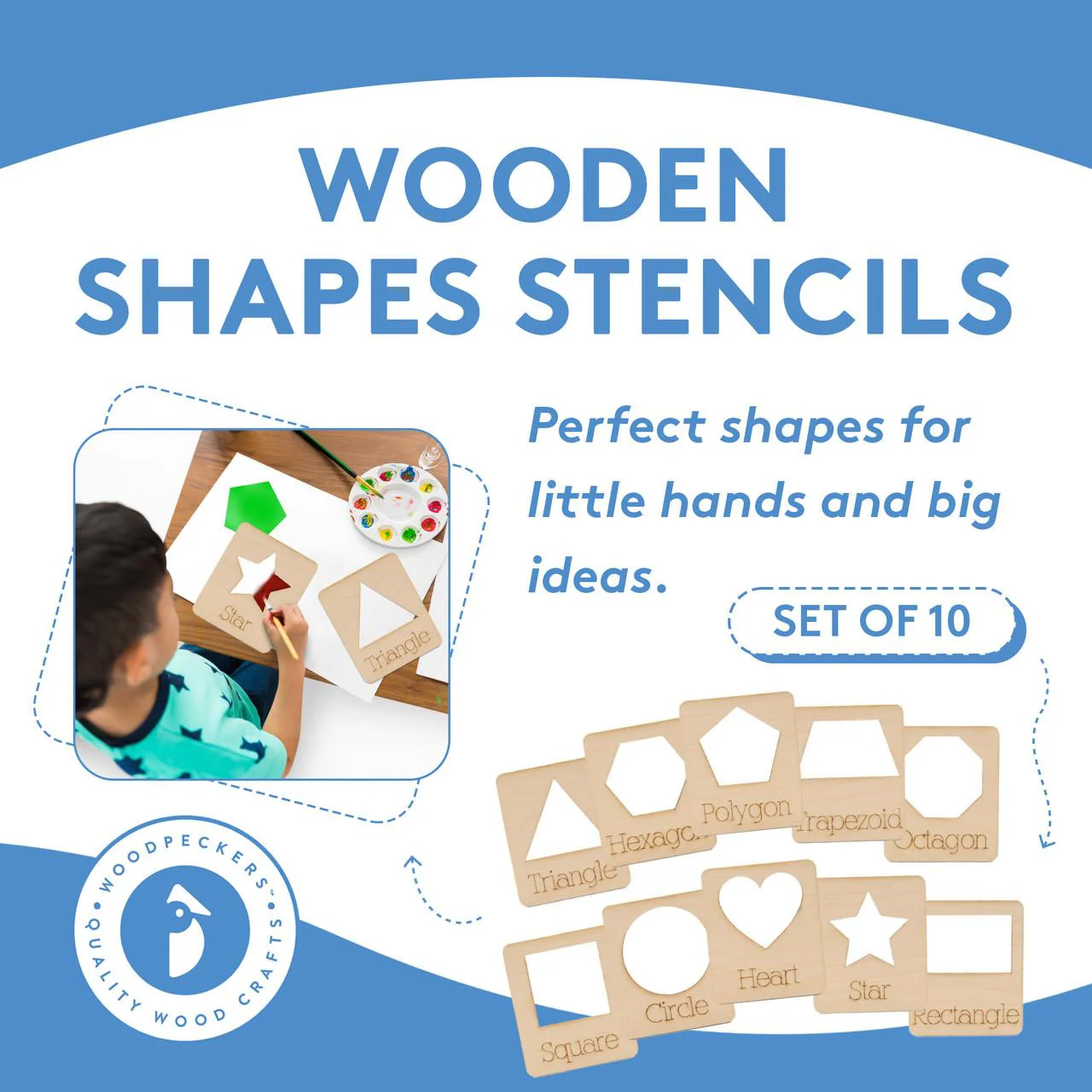 Geometric Stencil Flashcards, Set of 10 - Image 6
