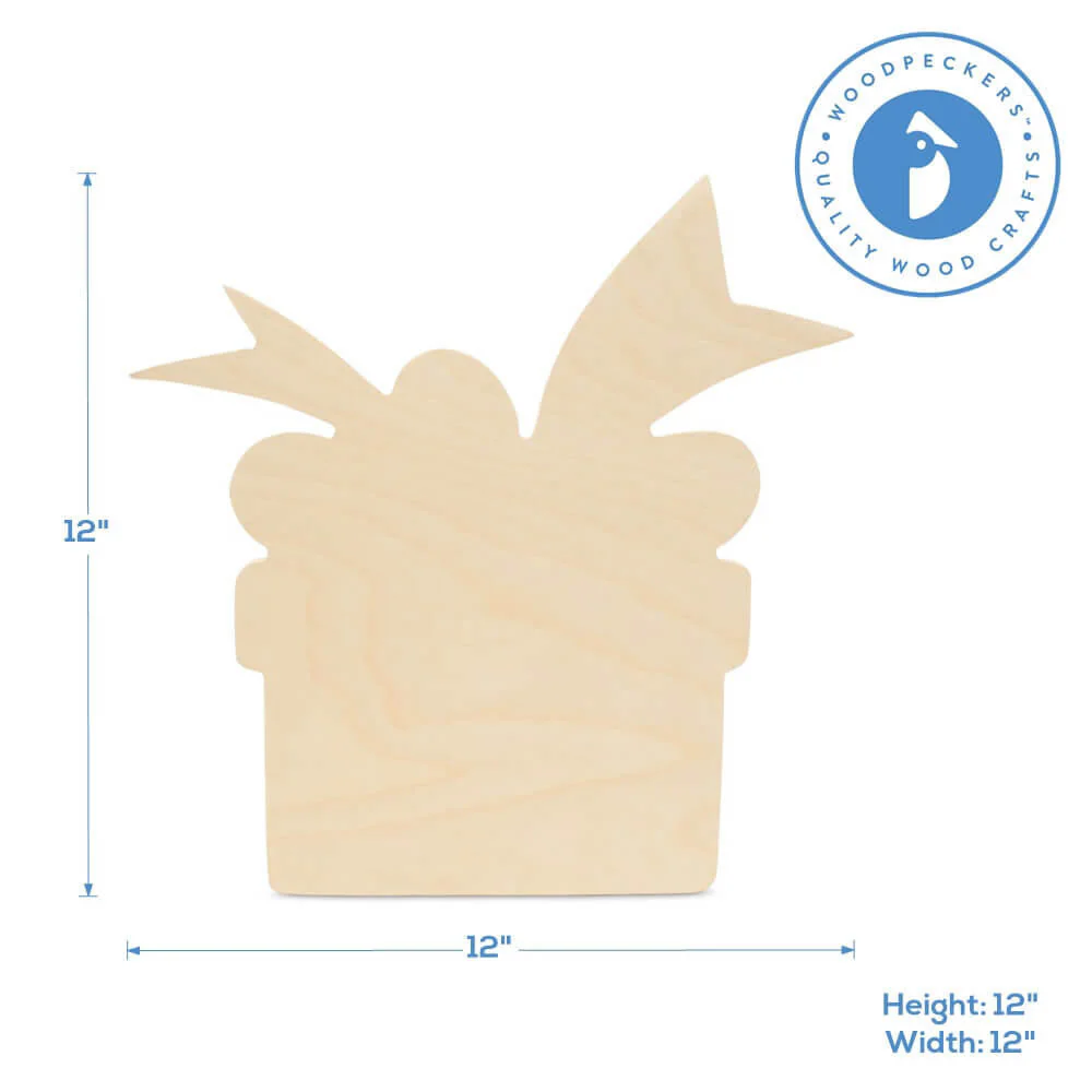 Gift Box Cutout, Large 12" x 12" - Image 3
