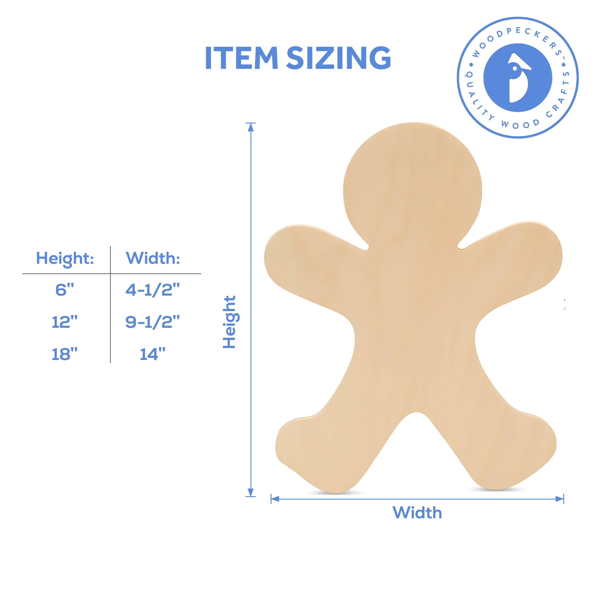 Gingerbread Man Cutout (6"- 18") - Image 6