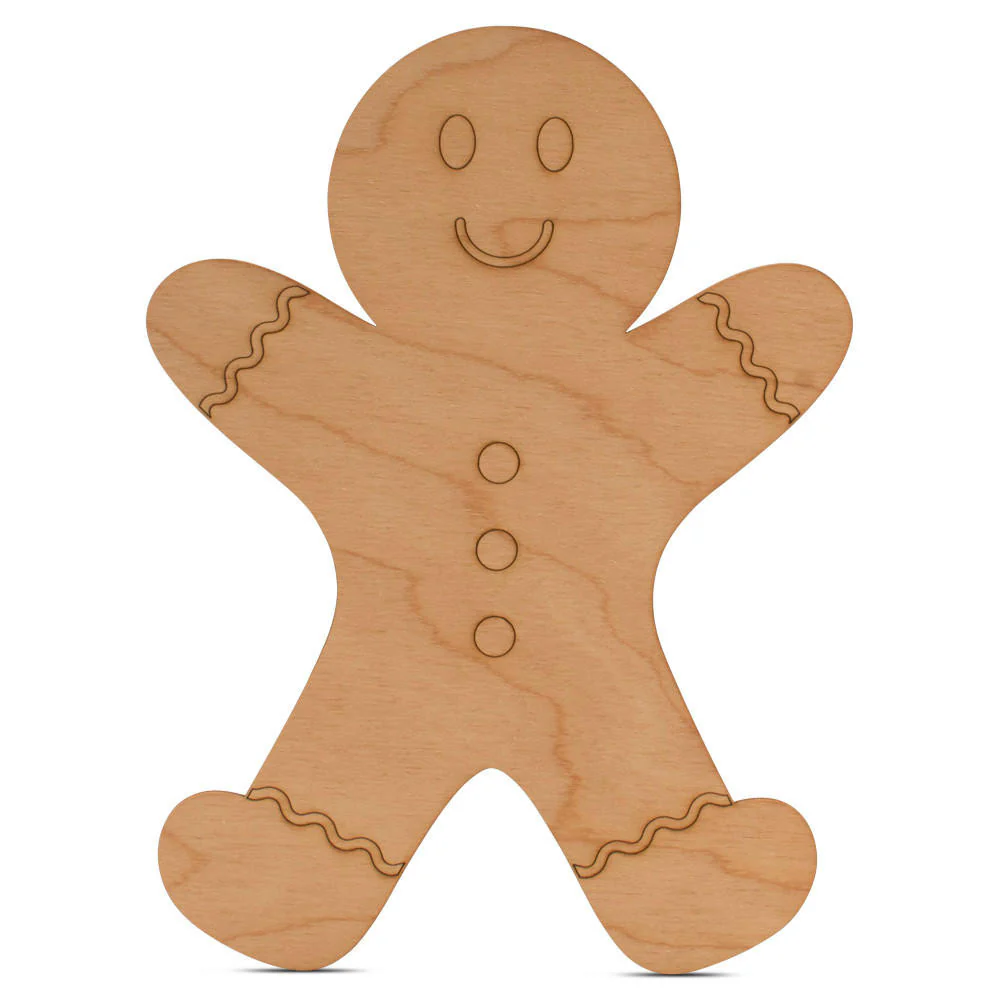 Gingerbread Man Cutout with “Icing”