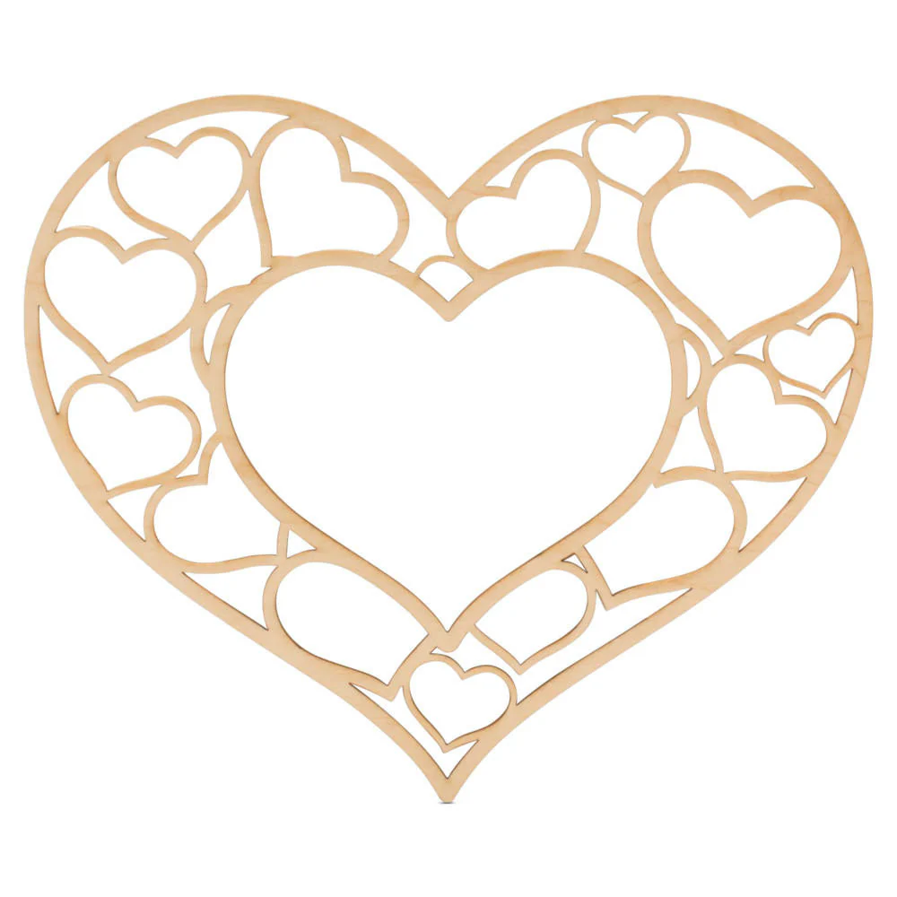Heart Frame with Border of Mini Hearts