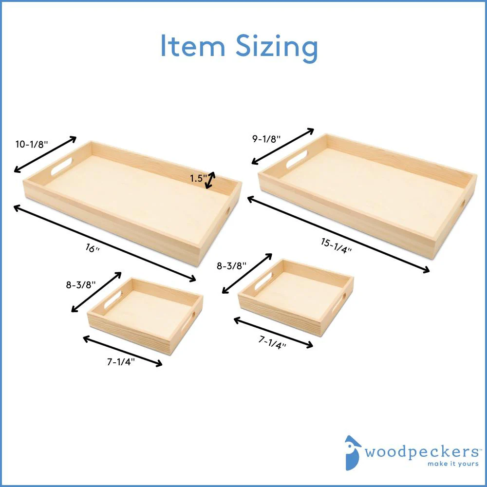 Nesting Trays with Cutouts Handles, Assorted Sizes, Set of 4 - Image 4