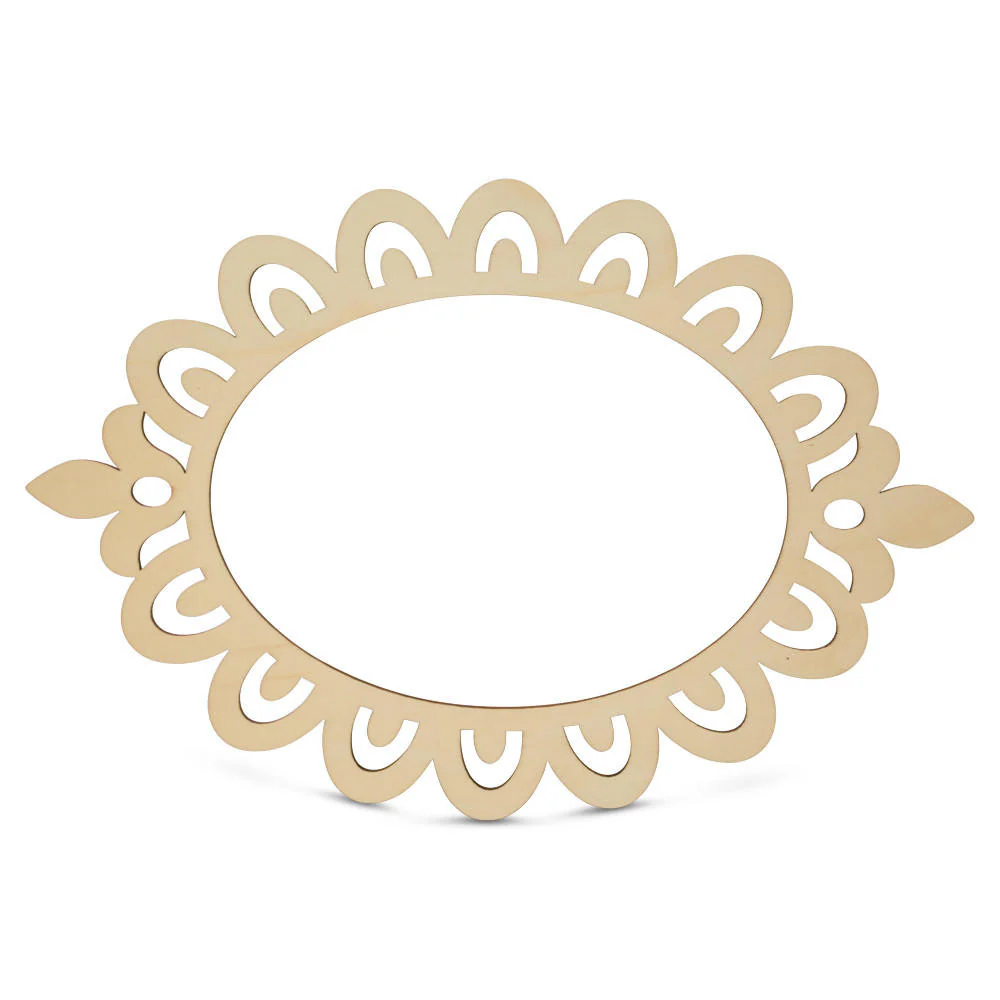 Oval Decorative Frame , 7-1/2” X 11”, 3/16" Thick