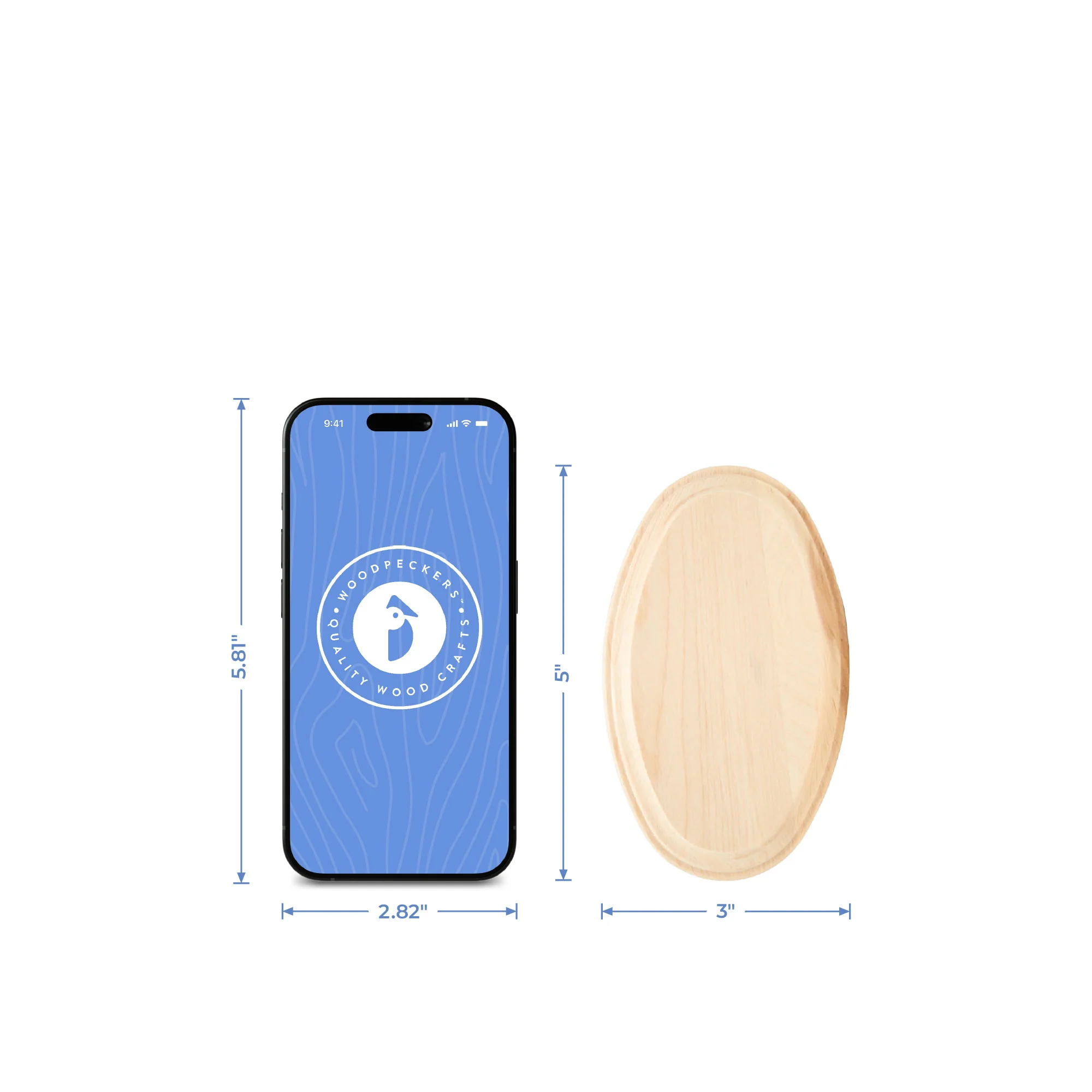 Oval Wood Plaque, 5” - Image 4