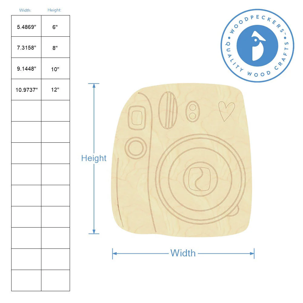 Polaroid Camera Cutout with Detail - Image 3
