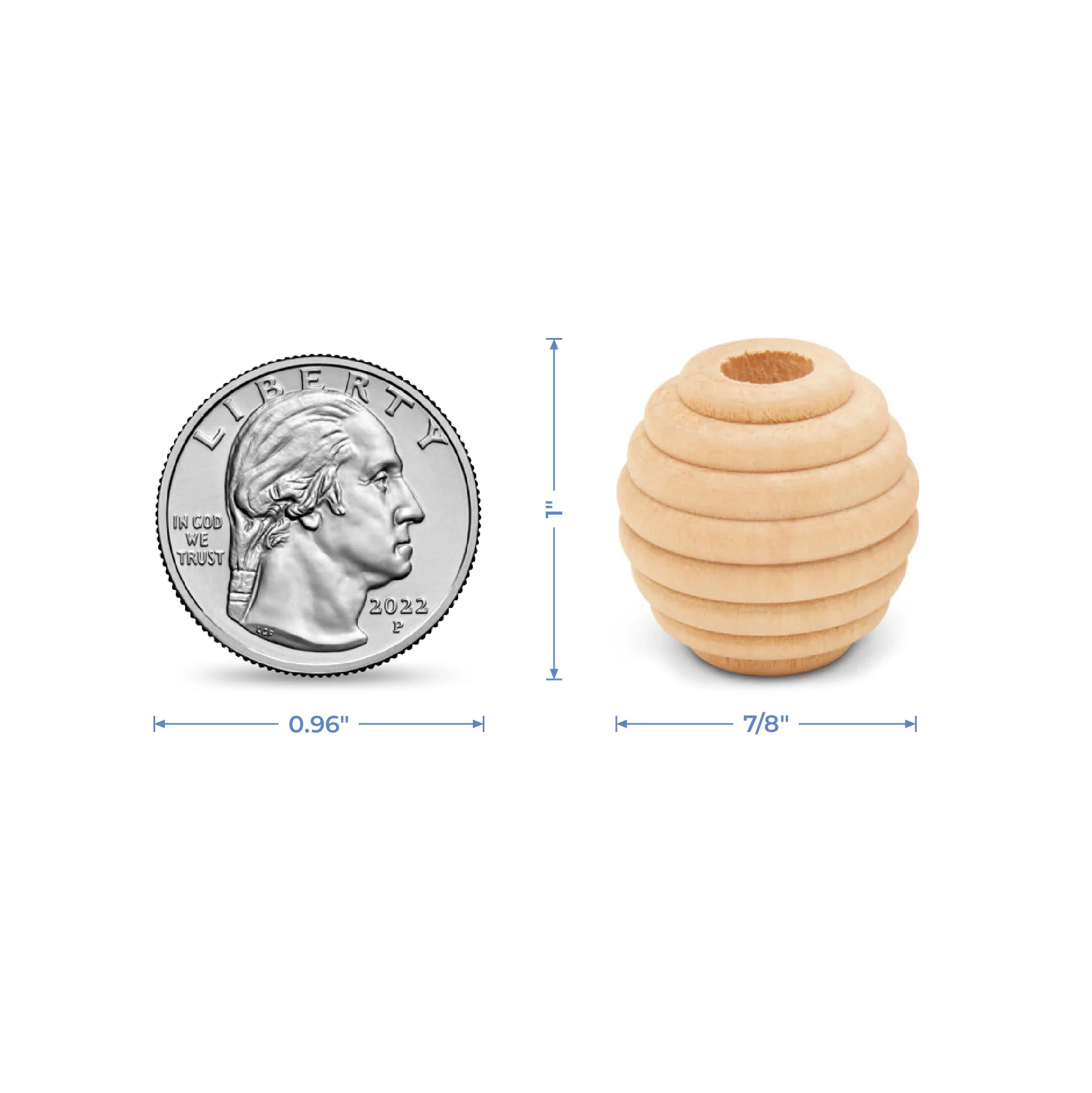 Round Beehive Bead, 1” - Image 5