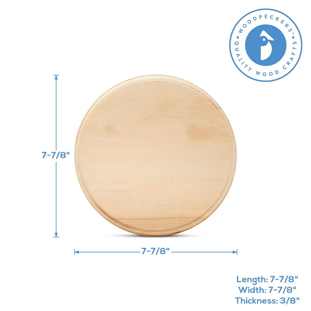 Round Wooden Plaque, 8” - Image 3
