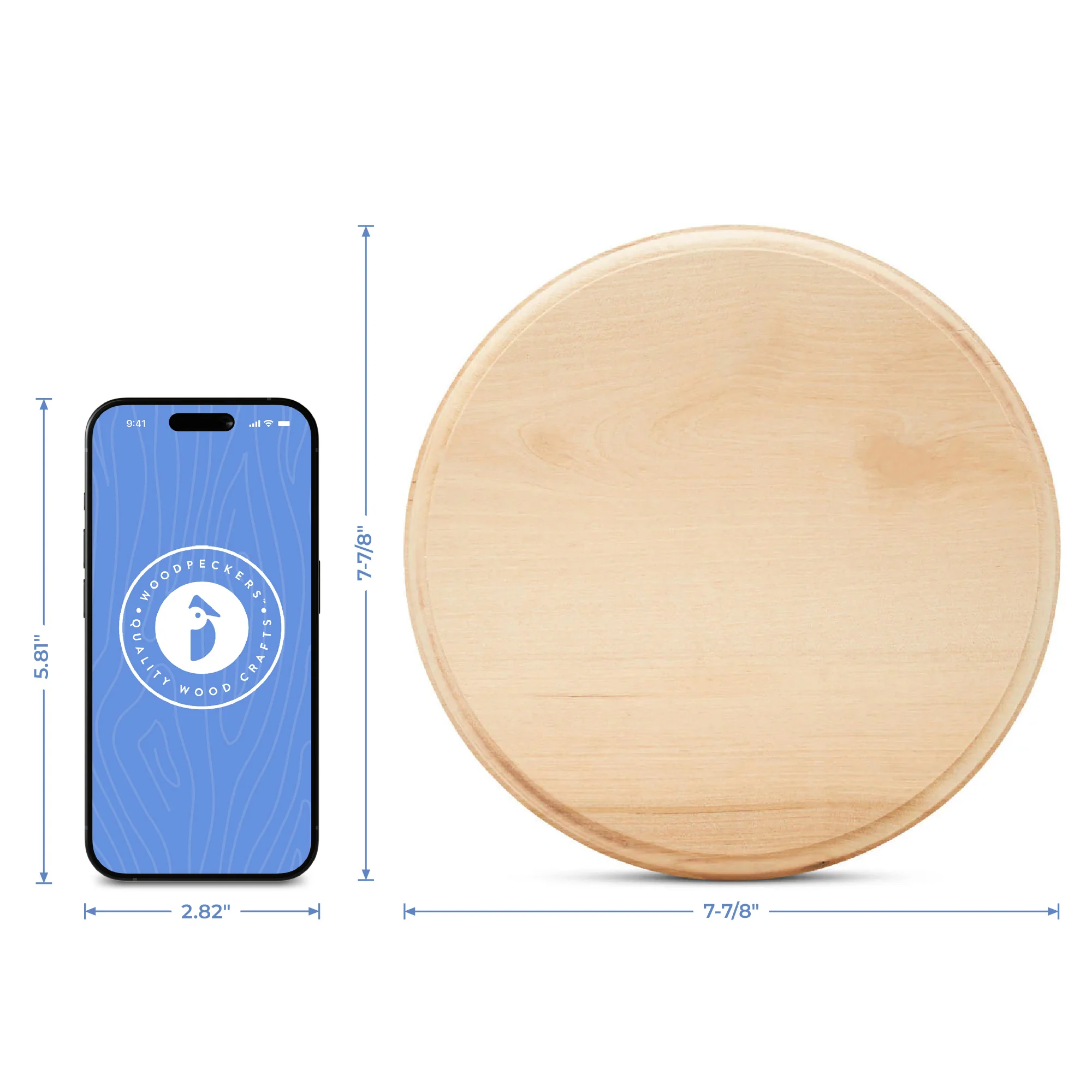 Round Wooden Plaque, 8” - Image 4
