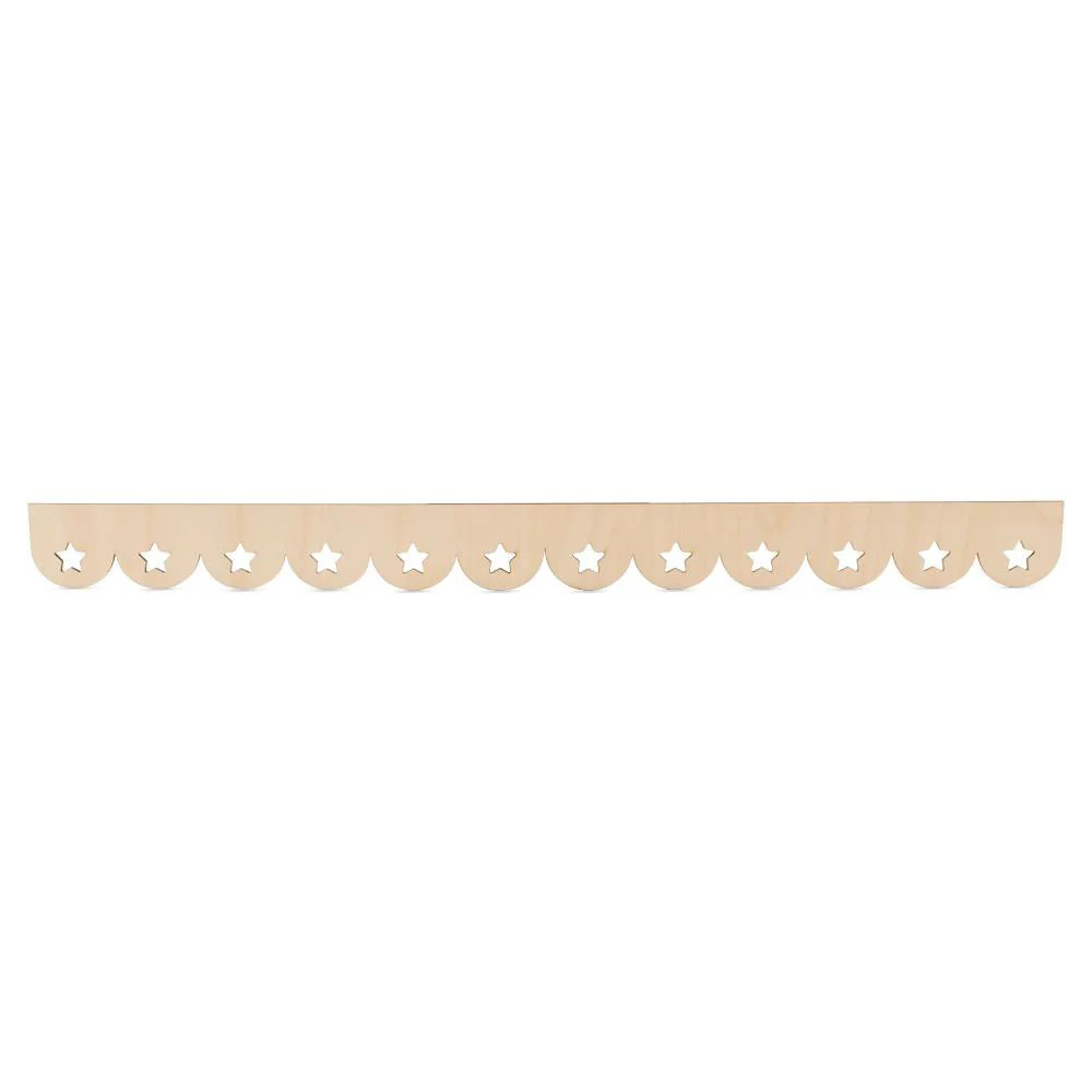 Scalloped Shelf Edge Trim, Star Design