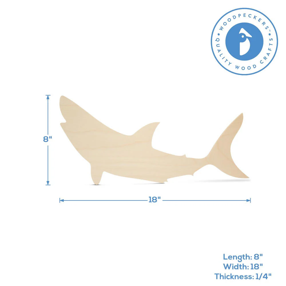 Shark Wood Cutout, 18” - Image 4