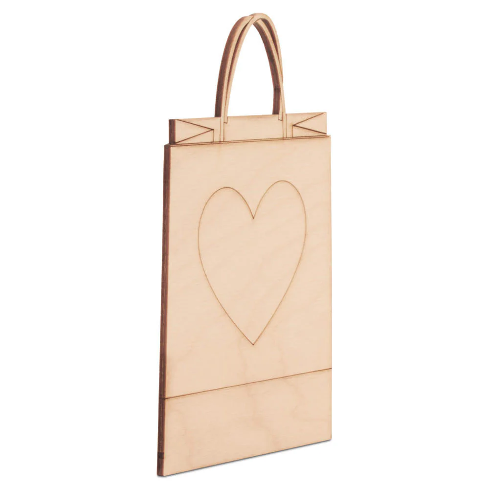 Shopping Bag with Etched Heart Cutout - Image 3