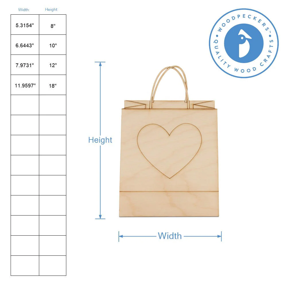 Shopping Bag with Etched Heart Cutout - Image 4