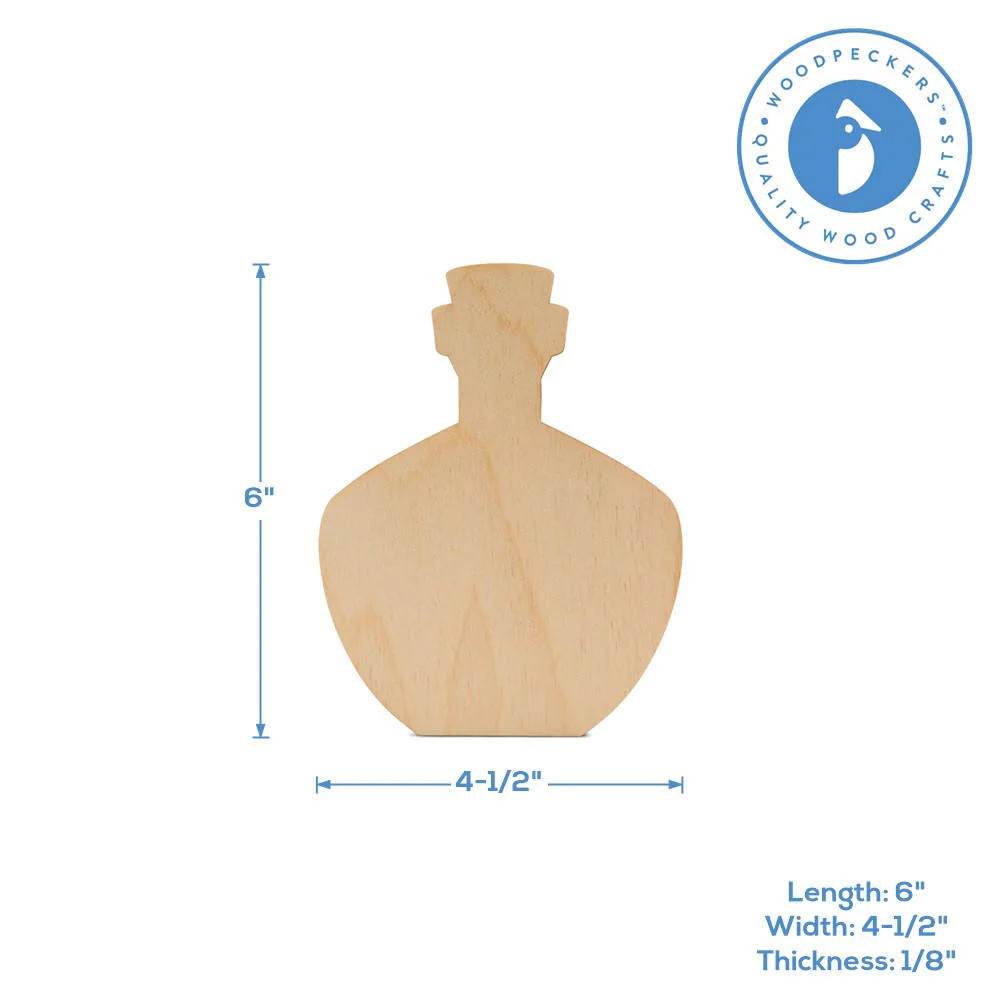 Short Wood Potion Bottle Cutout, 6” - Image 4