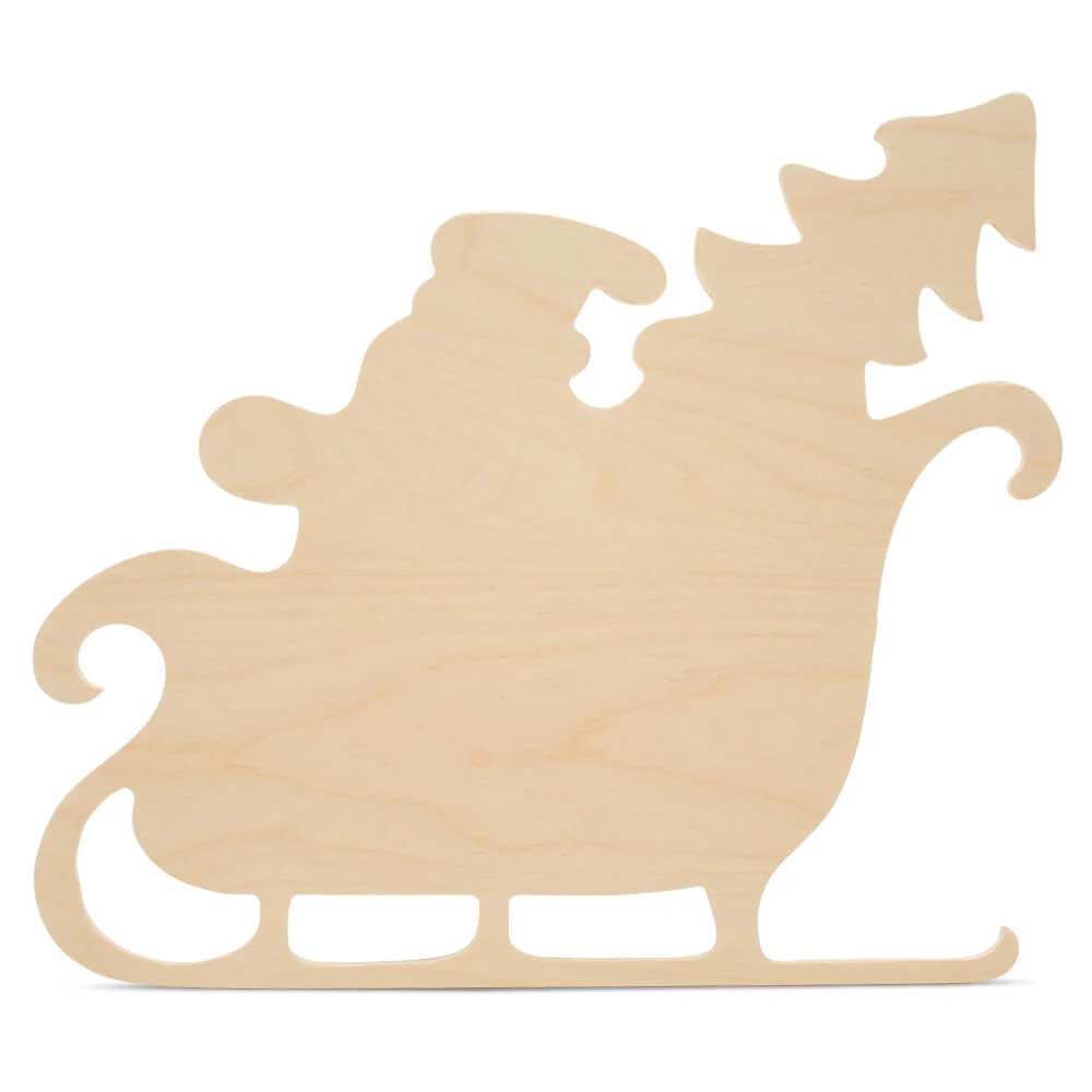 Sleigh and Santa Cutout (12"- 17")