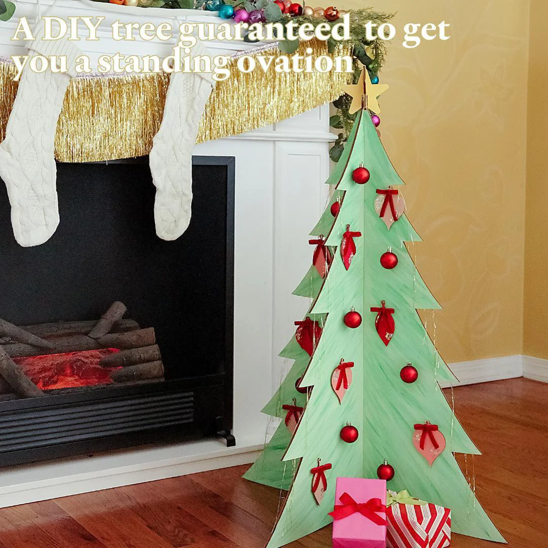Slotted Christmas Tree with Star - Image 2