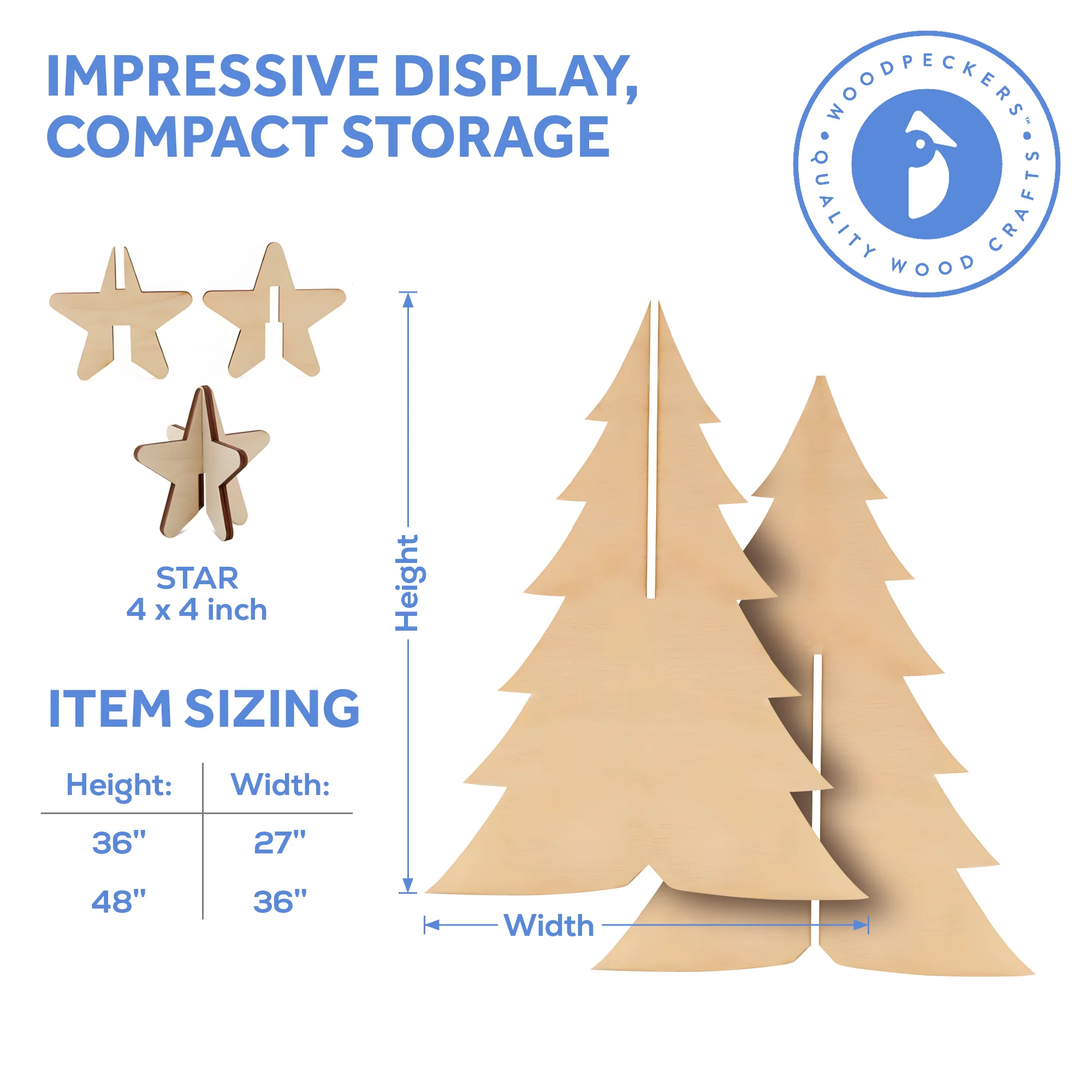 Slotted Christmas Tree with Star - Image 3
