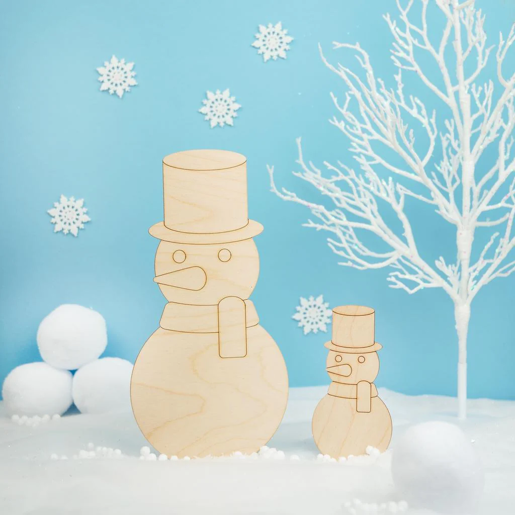 Snowman Cutout with Top Hat - Image 2