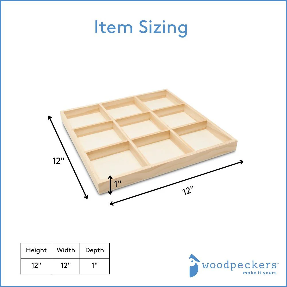 12 x 12 Square 9-Section Tray - Image 3