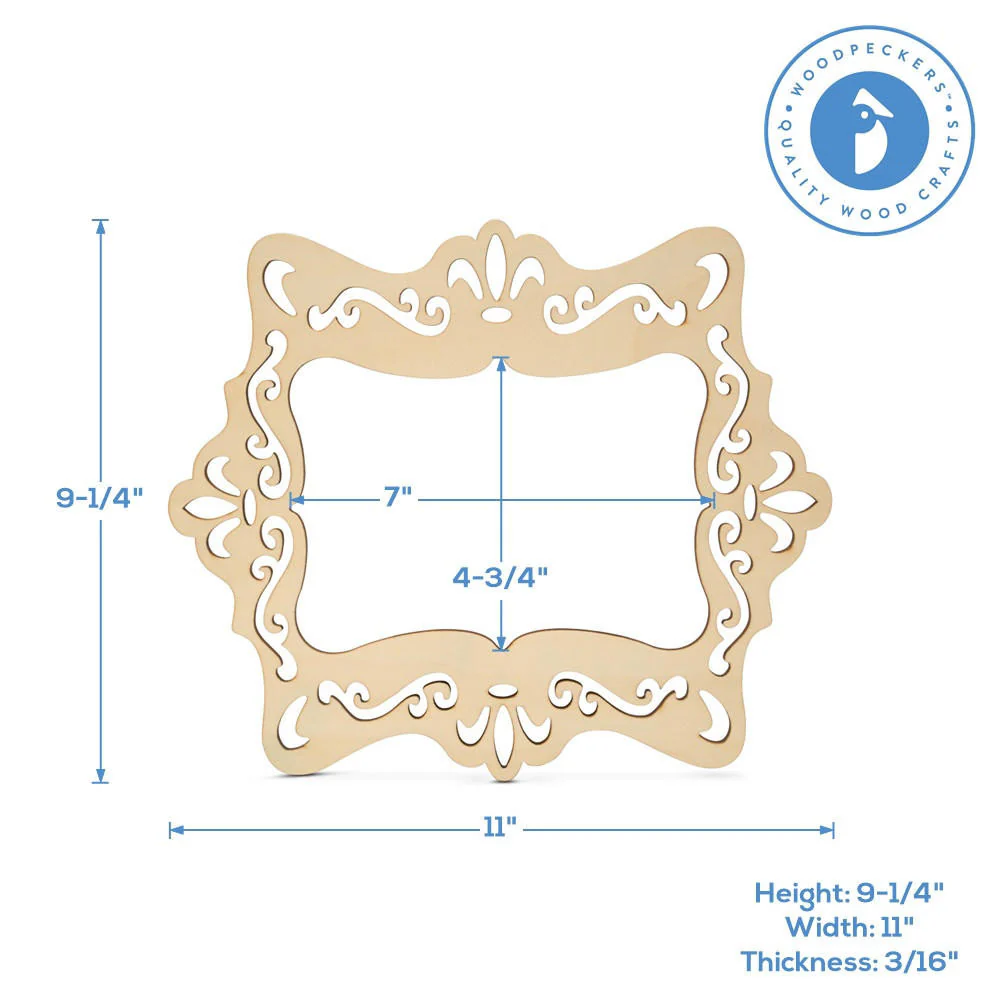 Square Decorative Frame, 9-1/4” X 11”, 3/16" Thick - Image 3
